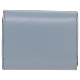 Céline-CELINE Wallet Leather Light Blue 10D783DPV Auth 66844A-Light blue