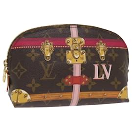 Louis Vuitton-LOUIS VUITTON Monogram Summer Trunk Pochette Pochette cosmetica M43615 LV Aut 66648-Monogramma