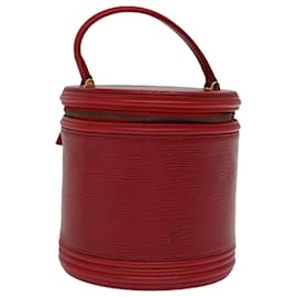 Louis Vuitton-LOUIS VUITTON Epi Cannes Bolsa de mão vermelha M48037 Autenticação de LV 66883-Vermelho
