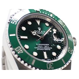 Rolex-ROLEX Green Submariner Ref.116610LV G series Genuine goods '10 Mens-Silvery