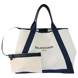 Balenciaga-Balenciaga Navy Cabas-Blanc