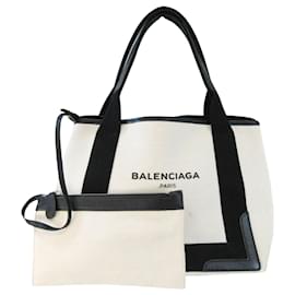 Balenciaga-Balenciaga Navy Cabas-Weiß