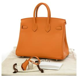 Hermès-HERMES BIRKIN 25-Naranja