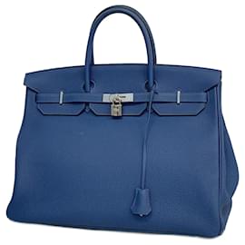 Hermès-Hermès Birkin 40-Navy blue