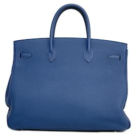Hermès-Hermès Birkin 40-Navy blue