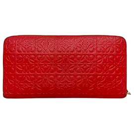 Loewe-Loewe Repeat zip around wallet-Red