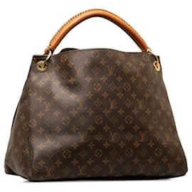 Louis Vuitton-Bolsa Louis Vuitton Monograma Artsy MM Hobo marrom-Marrom