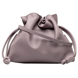 Loewe-Purple Loewe Mini Flamenco Knot Crossbody Bag-Purple