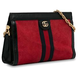 Gucci-Red Gucci Small Ophidia Chain Crossbody-Red