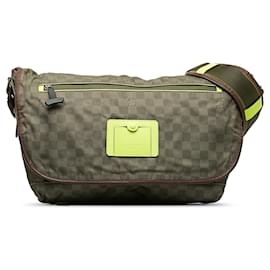 Louis Vuitton-Green Louis Vuitton Damier Challenge Messenger Bag-Green