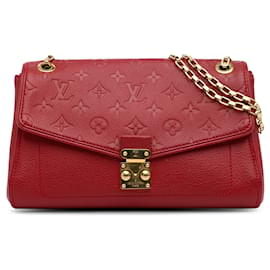 Louis Vuitton-Red Louis Vuitton Monogram Empreinte Saint Germain PM Shoulder Bag-Rouge