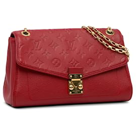 Louis Vuitton-Red Louis Vuitton Monogram Empreinte Saint Germain PM Shoulder Bag-Rouge