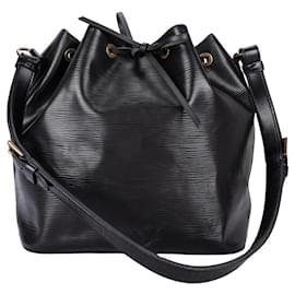 Louis Vuitton-Louis Vuitton Noir Epi Leather Sac Noe Petit Bag-Black