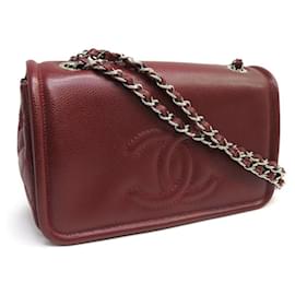 Chanel-Chanel flap bag-Dark red