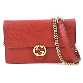 Gucci-Gucci Wallet on Chain-Red