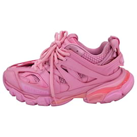 Balenciaga-Balenciaga Track Sneakers in Pink Polyurethane-Pink
