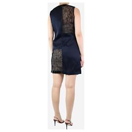 Christopher Kane-Dark blue sleeveless lace-trimmed dress - size UK 10-Blue