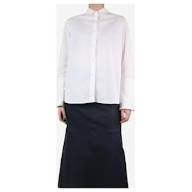 Autre Marque-Camisa de algodón marido con botones blanca - talla L-Blanco