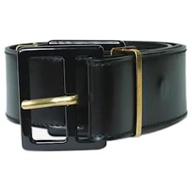 Isabel Marant-Cinturón de piel negro con aplique metálico - talla-Negro