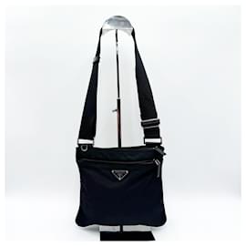 Prada-Prada Tessuto Black Nylon Crossbody Bag-Black