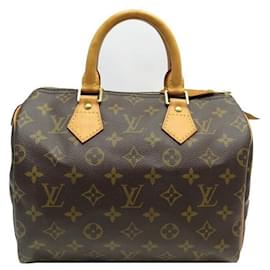 Louis Vuitton-NEW LOUIS VUITTON SPEEDY HANDBAG 25 MONOGRAM CANVAS NEW HAND BAG PURSE-Brown