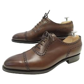 Autre Marque-SCARPE RICHELIEU EDWARD VERDE CANTERBURY 7.5E 41.5 scarpe in pelle marrone-Marrone