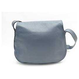 Chloé-BOLSO DE MANO MEDIANO CHLOE MARCIE CON MONEDERO BANDOLERA DE PIEL GRANULADA AZUL-Azul