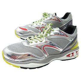 NEUF CHAUSSURES LOUIS VUITTON TAILLE 9 43 BASKETS CUIR TOILE SNEAKERS SHOES Gris