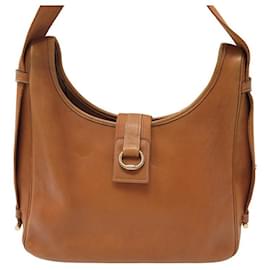 Hermès BOLSO DE MANO VINTAGE HERMES TSAKO DE BOLSO DE MANO DE PIEL EPSOM ORO Camello