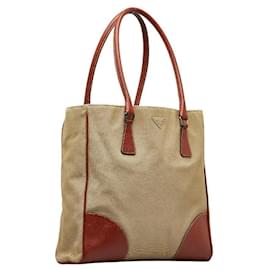 Prada-Prada Canvas Tote Handle Bag Canvas Handbag in Good condition-Other