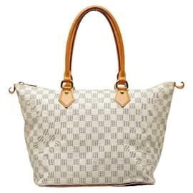 Louis Vuitton-Louis Vuitton Damier Azur Saleya MM Canvas Tote Bag N51185 in Good condition-Other