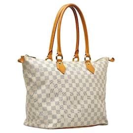 Louis Vuitton-Louis Vuitton Damier Azur Saleya MM Canvas Tote Bag N51185 in Good condition-Other