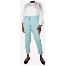 Etro-Pale turquoise cropped pocket trousers - size UK 12-Blue