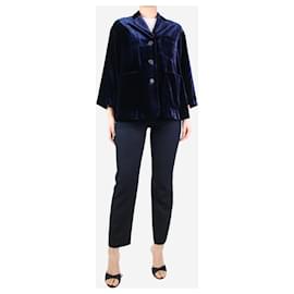 Jil Sander-Blue straight-leg wool trousers - size UK 8-Blue