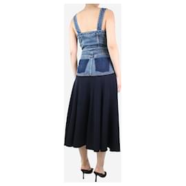 Chloé-Blaues Jeanskleid mit Tasche – Größe UK 8-Blau