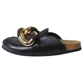 JW Anderson Black Chain loafer mules - size EU 41 Black