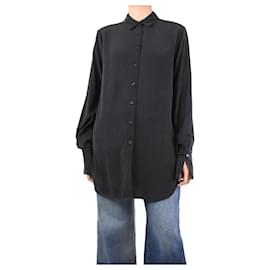 By Malene Birger-Black silk shirt - size UK 10-Black
