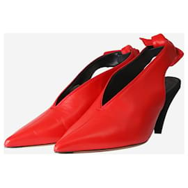 Céline-Bombas slingback de nó vermelho - tamanho UE 37-Vermelho