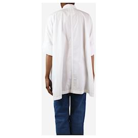 Agnona-Camicia bianca oversize con spacco laterale - taglia XS-Bianco