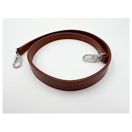 Louis Vuitton-Louis Vuitton brown leather shoulder strap-Light brown