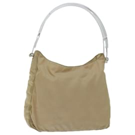 Prada-PRADA Shoulder Bag Nylon Beige Auth bs12189-Beige