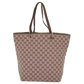 Gucci-GUCCI GG Canvas Tote Bag Brown 002 1098 Auth yk10768-Brown