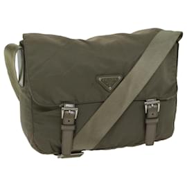 Prada-PRADA Shoulder Bag Nylon Gray Auth bs12226-Grey
