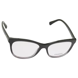 Chanel-CHANEL Gafas plastico Negro CC Auth bs12146-Negro