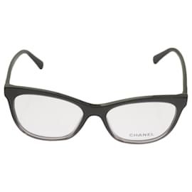 Chanel-CHANEL Óculos de plástico Preto CC Auth bs12146-Preto