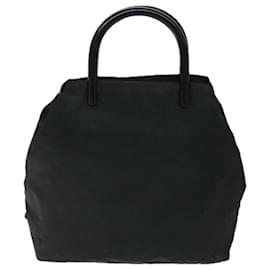 Prada-PRADA Hand Bag Nylon Black Auth 66808-Black