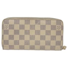 Louis Vuitton-LOUIS VUITTON Damier Azur Zippy Brieftasche Lange Brieftasche N.63503 LV Auth 66967-Andere