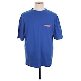 Balenciaga-Baumwoll-T-Shirt-Blau