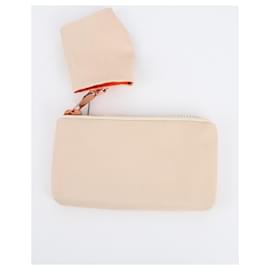 Stouls-Leather Clutch Bag-Beige