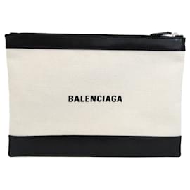 Balenciaga-Pochette Balenciaga Marine-Beige